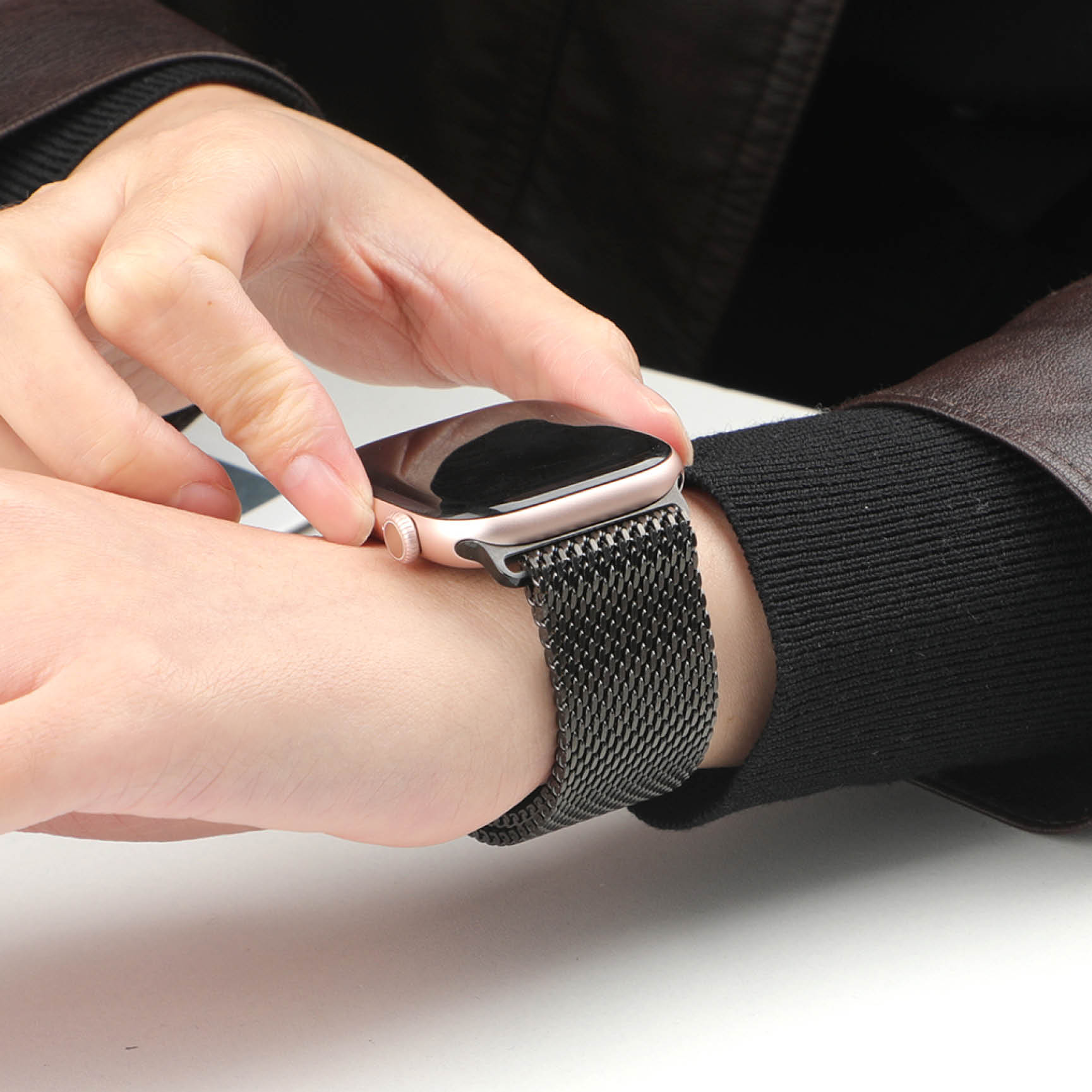 Thick Metal Strap for Apple Wa - Mesh Coil Strip ulasan dan harga