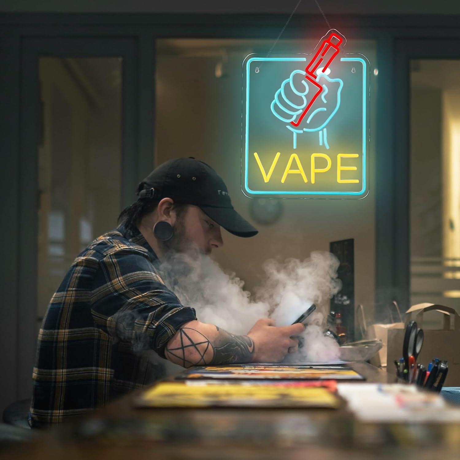 VAPE Neon Sign USB Dimmable LE - Vaping Store ulasan dan harga